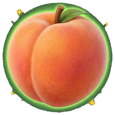 A whole peach with Pomi inside